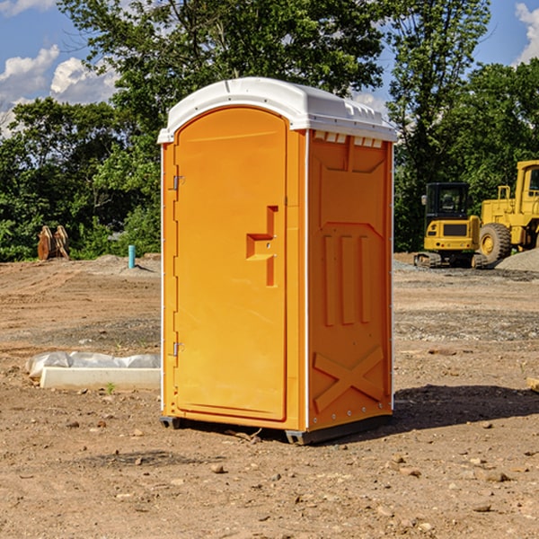 how often are the portable restrooms cleaned and serviced during a rental period in West Carrollton OH